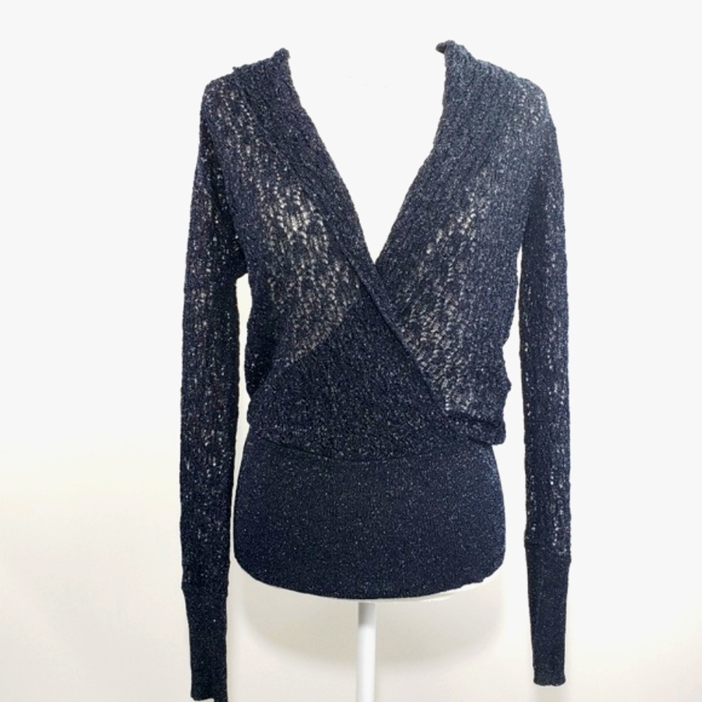 Karen‎ Kane Silk Blend Cross Front Sweater, Size S